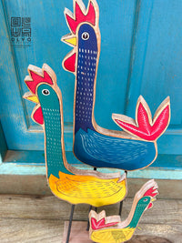 Wooden Family Set Hen Stand