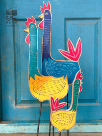 Wooden Family Set Hen Stand