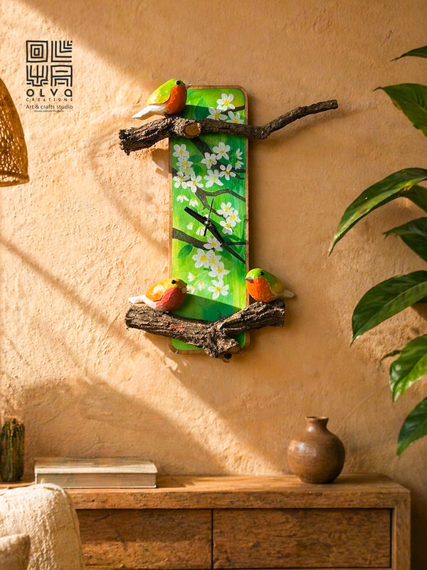 Spring Songbird Clock