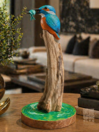 Wooden Kingfisher Perch Stand