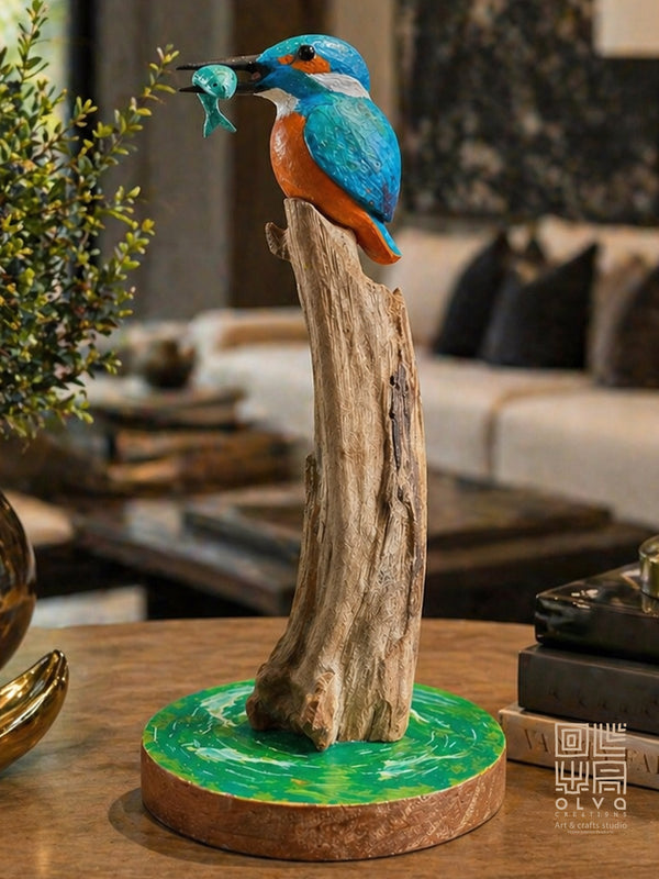 Wooden Kingfisher Perch Stand