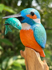 Wooden Kingfisher Perch Stand
