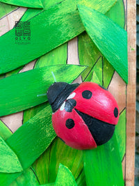 Ladybug Wooden Clock