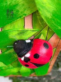 Ladybug Wooden Clock