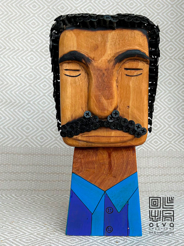 stand wooden sculptures vintage
